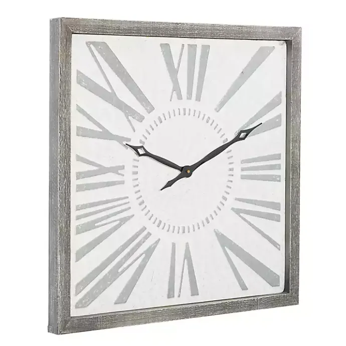 Outlet Kirklands Home Square Galvanized Metal Wall Clock