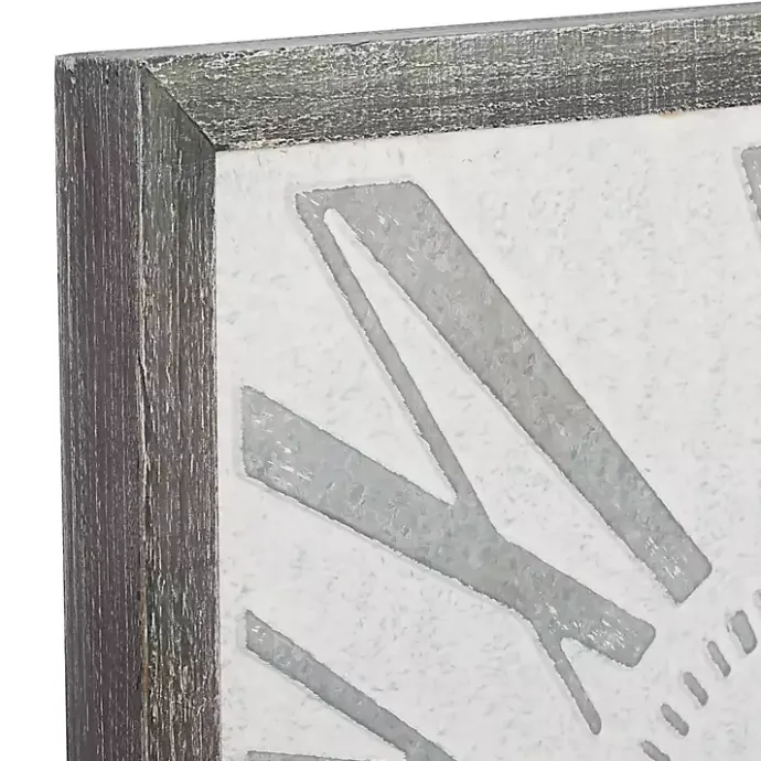 Outlet Kirklands Home Square Galvanized Metal Wall Clock