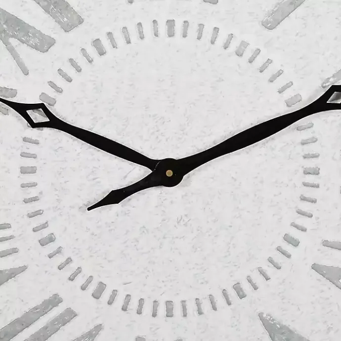 Outlet Kirklands Home Square Galvanized Metal Wall Clock