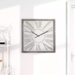 Outlet Kirklands Home Square Galvanized Metal Wall Clock