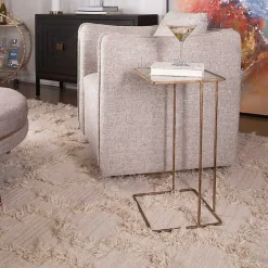 Outlet Kirklands Home Square Camus Accent Table Gold