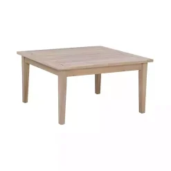 Sale Kirklands Home Square Natural Wood Slatted Outdoor Coffee Table Tan