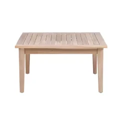 Sale Kirklands Home Square Natural Wood Slatted Outdoor Coffee Table Tan