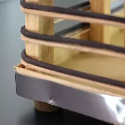 Clearance Kirklands Home Square Rattan Hurricane Lantern with Jute Rope