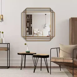 Best Kirklands Home Square Shayan Bronze Metal Wall Mirror