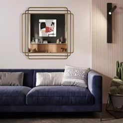 Best Kirklands Home Square Shayan Bronze Metal Wall Mirror