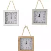 New Kirklands Home Square Wood Beaded Wall Clocks, Set of 3