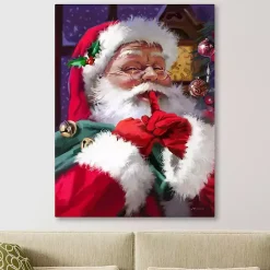 Sale Kirklands Home Ssshhh Santa Canvas Art Print Multi