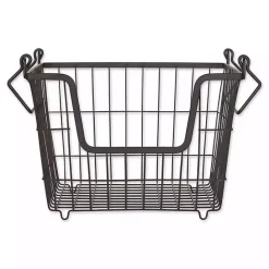 Hot Kirklands Home Stackable Wire Kitchen Basket, 8 in. Black