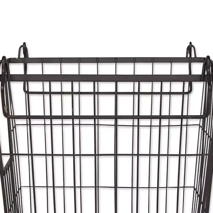 Hot Kirklands Home Stackable Wire Kitchen Basket, 8 in. Black