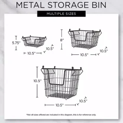 Hot Kirklands Home Stackable Wire Kitchen Basket, 8 in. Black