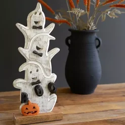 Best Kirklands Home Stacked Ghosts Wooden Halloween Table Decoration