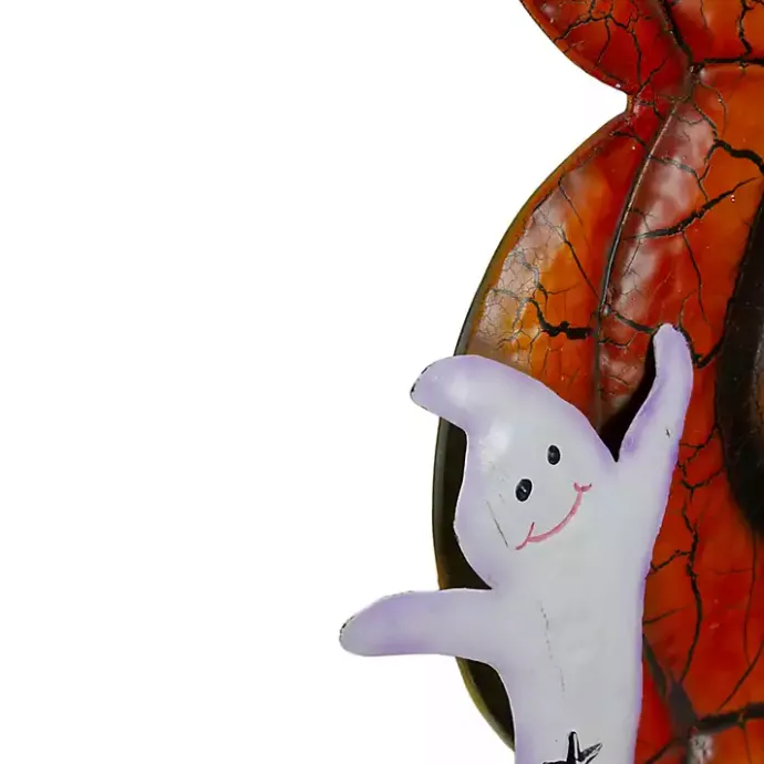 Sale Kirklands Home Stacked Pumpkins Boo Outdoor Halloween Decoration