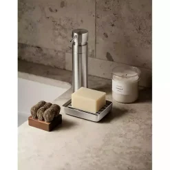 Hot Kirklands Home Stainless Steel Nexio Soap Dish Silver