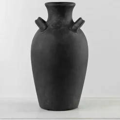 Sale Kirklands Home Stamos Matte Terracotta Vase, 14 in. Black
