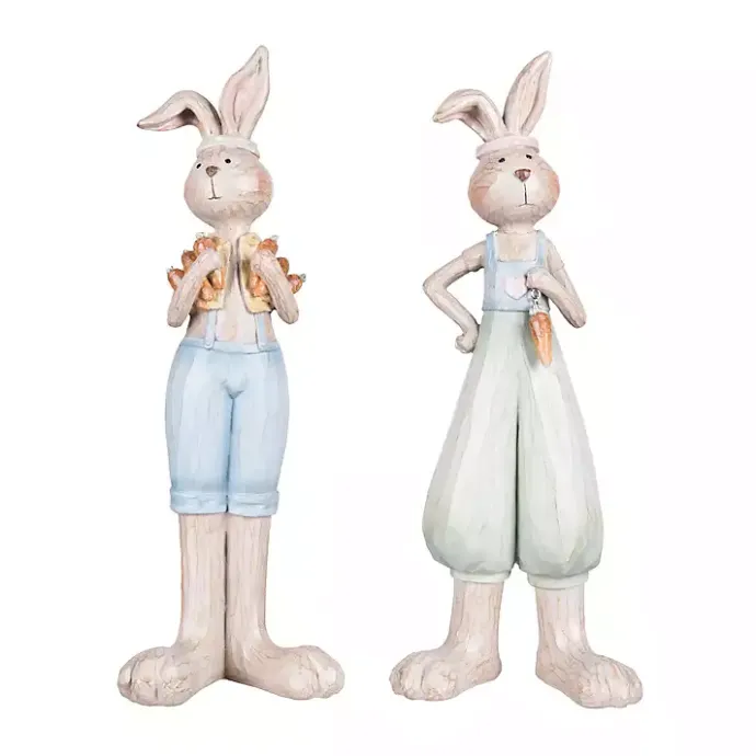Clearance Kirklands Home Standing Bunny Couple Figurines, Set of 2 Multi