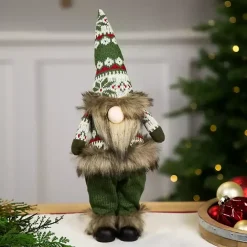 Sale Kirklands Home Standing Gnome with Knitted Christmas Outfit Green