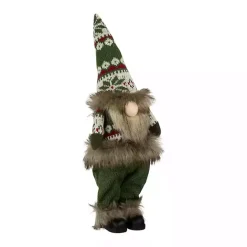 Sale Kirklands Home Standing Gnome with Knitted Christmas Outfit Green