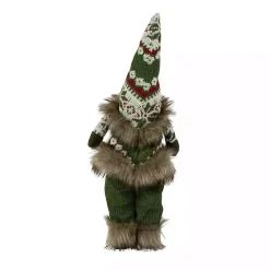 Sale Kirklands Home Standing Gnome with Knitted Christmas Outfit Green