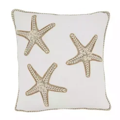 Hot Kirklands Home Starfish Serenity Embroidered Throw Pillow
