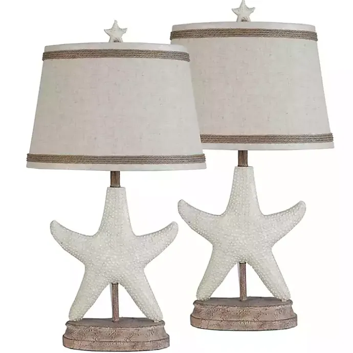Best Kirklands Home Starfish Table Lamps, Set of 2 White