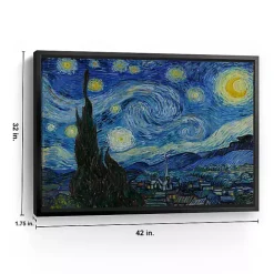 Clearance Kirklands Home Starry Night Framed Canvas Art Print, 32x42 Blue