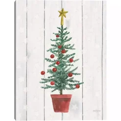 Sale Kirklands Home Stars & Christmas Tree Canvas Art Print