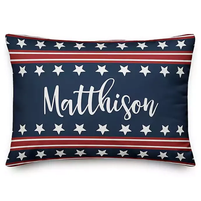 Sale Kirklands Home Stars & Stripes Personalized Indoor/Outdoor Pillow