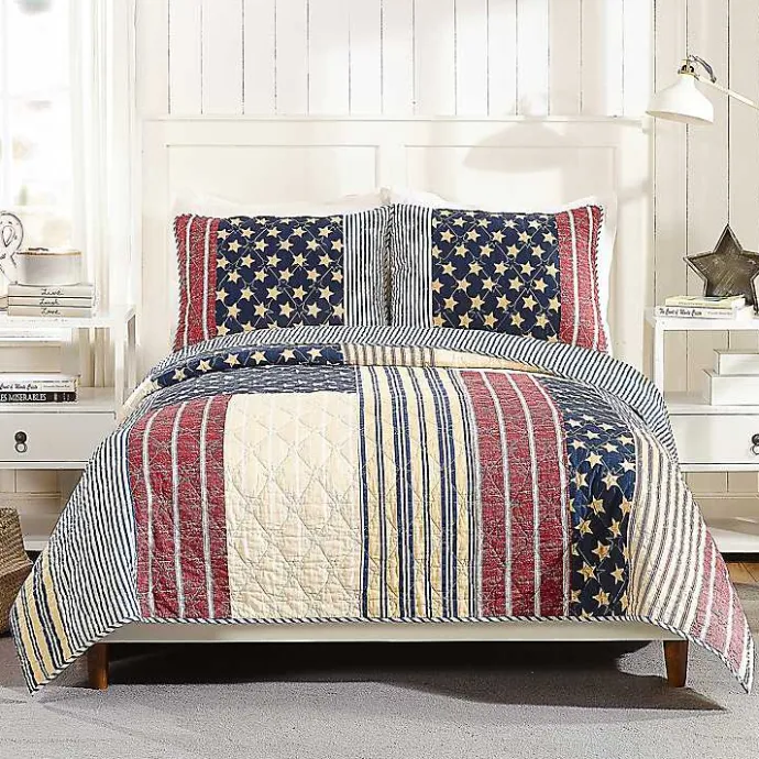 Sale Kirklands Home Stars and Striped Patch 3-pc. Full/Queen Quilt Set