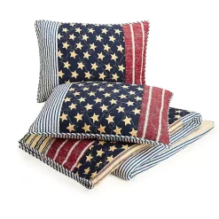 Sale Kirklands Home Stars and Striped Patch 3-pc. Full/Queen Quilt Set