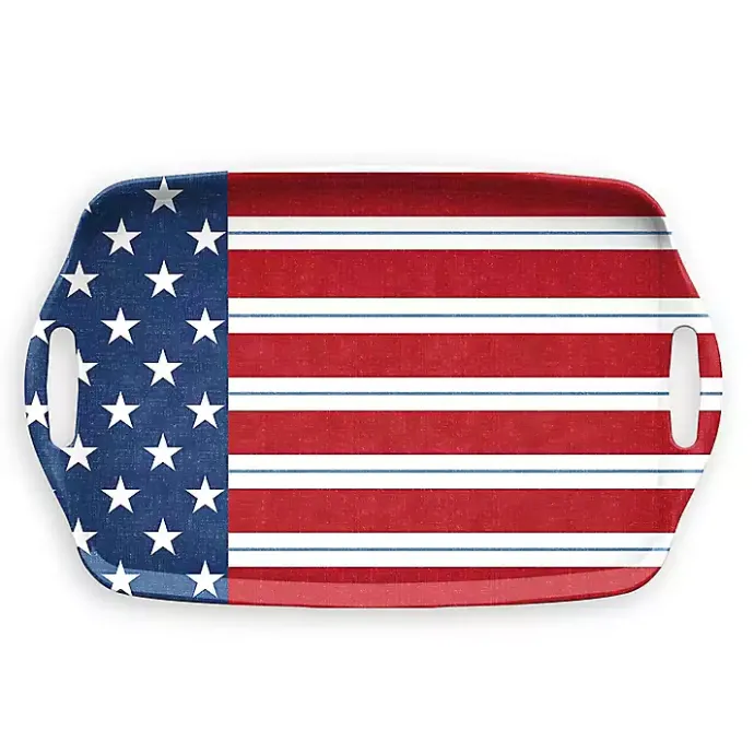 Sale Kirklands Home Stars and Stripes Melamine Serving Tray