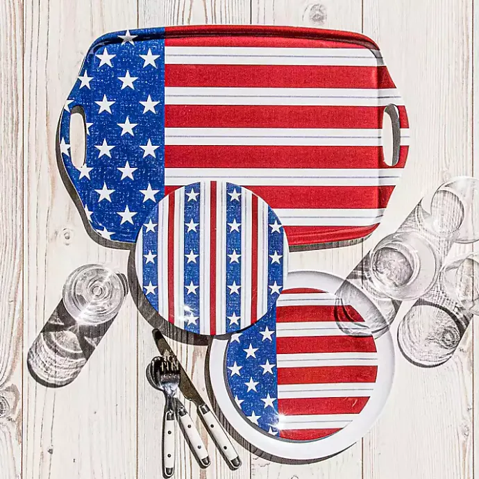 Sale Kirklands Home Stars and Stripes Melamine Serving Tray