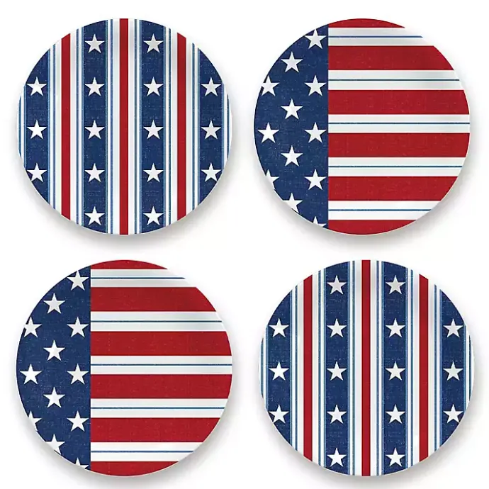 Discount Kirklands Home Stars and Stripes 4-pc. Melamine Appetizer Plates