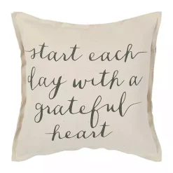 Hot Kirklands Home Start Each Day With A Grateful Heart Pillow