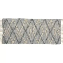 Sale Kirklands Home Steel Blue Raised Texture Chevron Runner, 2x6