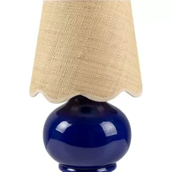 Clearance Kirklands Home Stella Diminuta Table Lamp with Woven Shade Blue
