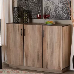 Outlet Kirklands Home Stella Contemporary Oak 3-Door Sideboard