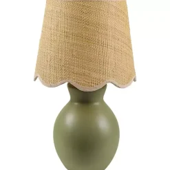 Clearance Kirklands Home Stella Mini Table Lamp with Woven Shade Green