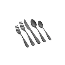 Clearance Kirklands Home Stevie Satin 20-pc. Flatware Set Black