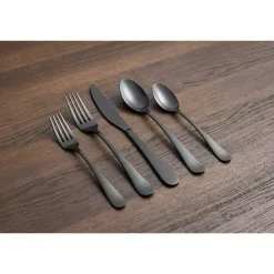 Clearance Kirklands Home Stevie Satin 20-pc. Flatware Set Black