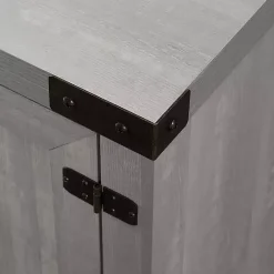 New Kirklands Home Stone Barn Door TV Stand Gray