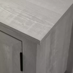 Clearance Kirklands Home Stone Grooved Door Modern Farmhouse TV Stand Gray