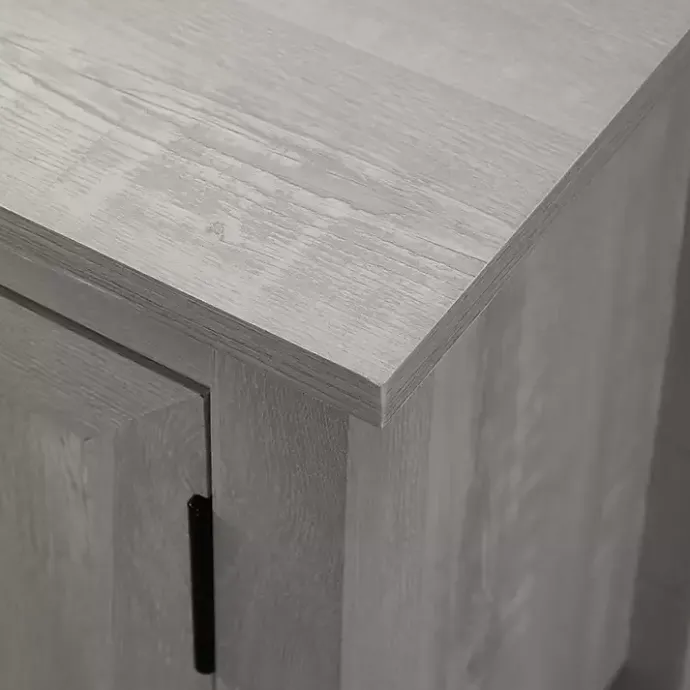 Clearance Kirklands Home Stone Grooved Door Modern Farmhouse TV Stand Gray