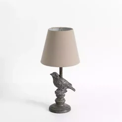 Best Kirklands Home Stone Gray Perched Bird Table Lamp Tan
