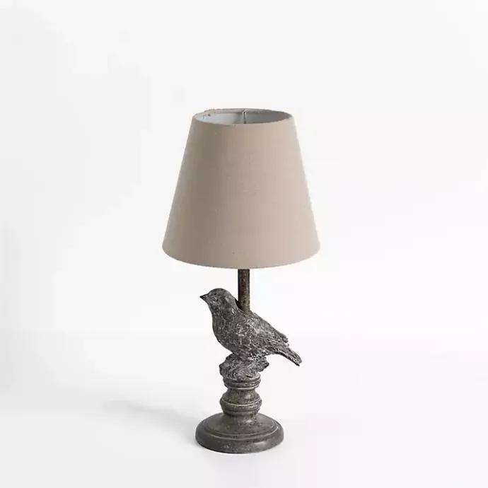 Best Kirklands Home Stone Gray Perched Bird Table Lamp Tan