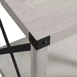 Hot Kirklands Home Stone Rustic Wood Accent Table Gray