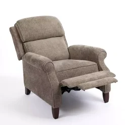 Online Kirklands Home Stone Handwoven Upholstered Recliner Brown