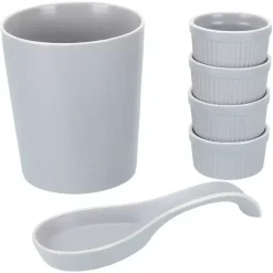 Hot Kirklands Home Stone Katy 6-pc. Kitchen Accessories Set Gray