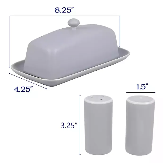 Sale Kirklands Home Stone Stoneware 7-pc. Kitchen Accessories Set Gray