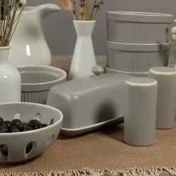 Sale Kirklands Home Stone Stoneware 7-pc. Kitchen Accessories Set Gray